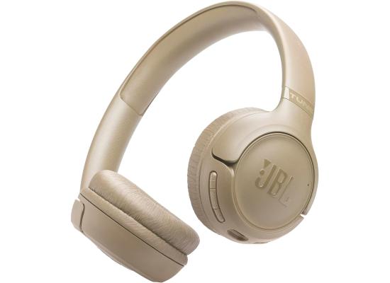 JBL Tune 530 BT Wireless On-Ear Headphones with JBL Pure Bass Sound, Bluetooth 6.0, Foldable Design and 76-Hour Battery Life, Google Fast Pair/Microsoft Swift Pair, Beige